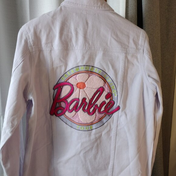 Barbie Truck Tour Lavender Denim Jacket Embroidered Logo 100% Cotton - Picture 10 of 14